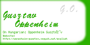 gusztav oppenheim business card